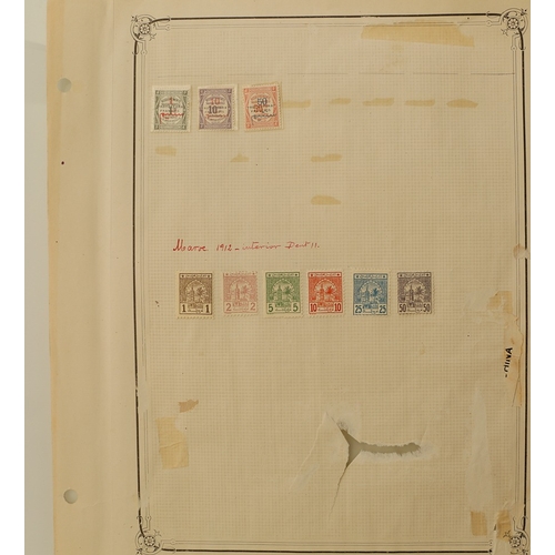 50 - Misc. Lots & Collections FRENCH COLONIES 1914/16 unusual mint coll. on Yvert et Tellier leaves from ... 