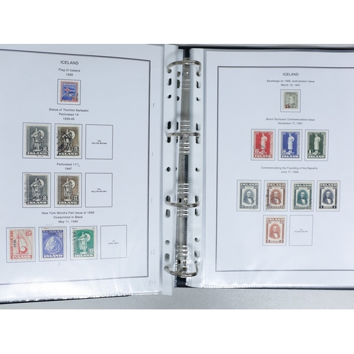 51 - Misc. Lots & Collections ICELAND 1876/1962 mint & used collection on printed pages in binder, with 1... 