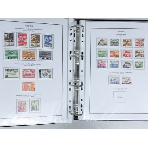 51 - Misc. Lots & Collections ICELAND 1876/1962 mint & used collection on printed pages in binder, with 1... 