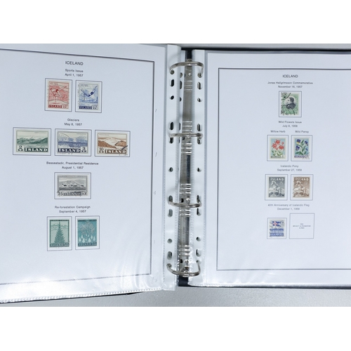 51 - Misc. Lots & Collections ICELAND 1876/1962 mint & used collection on printed pages in binder, with 1... 