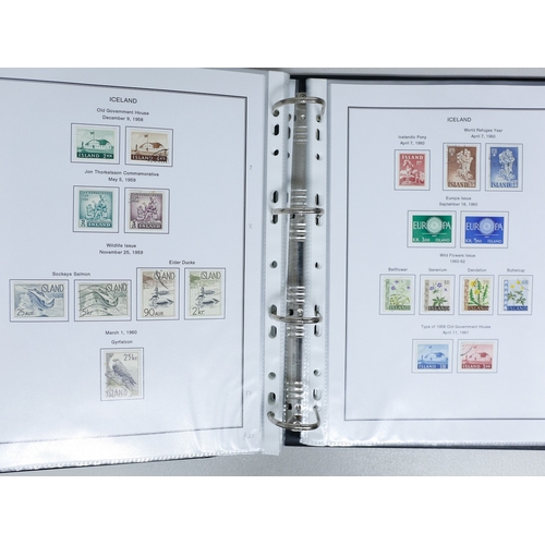 51 - Misc. Lots & Collections ICELAND 1876/1962 mint & used collection on printed pages in binder, with 1... 