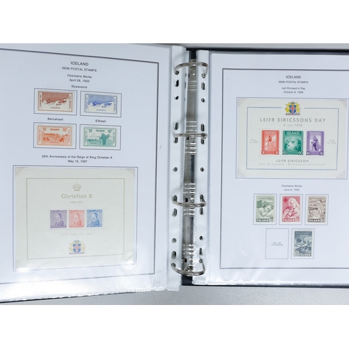 51 - Misc. Lots & Collections ICELAND 1876/1962 mint & used collection on printed pages in binder, with 1... 