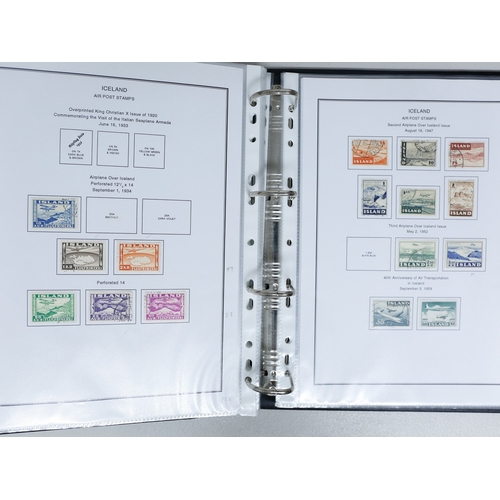 51 - Misc. Lots & Collections ICELAND 1876/1962 mint & used collection on printed pages in binder, with 1... 
