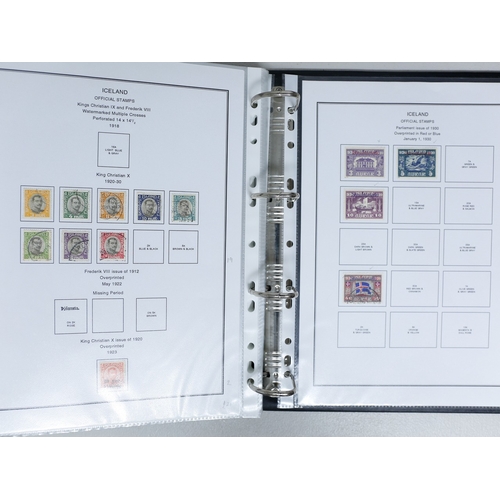 51 - Misc. Lots & Collections ICELAND 1876/1962 mint & used collection on printed pages in binder, with 1... 