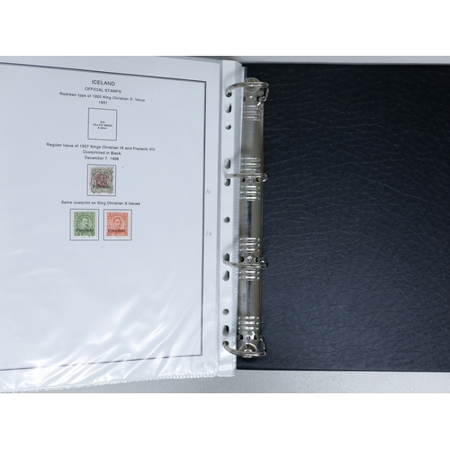 51 - Misc. Lots & Collections ICELAND 1876/1962 mint & used collection on printed pages in binder, with 1... 