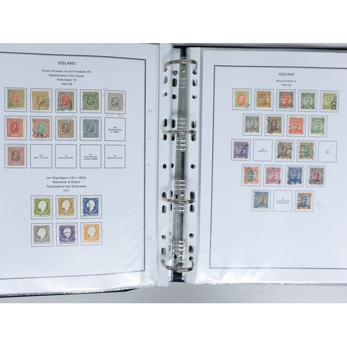 51 - Misc. Lots & Collections ICELAND 1876/1962 mint & used collection on printed pages in binder, with 1... 