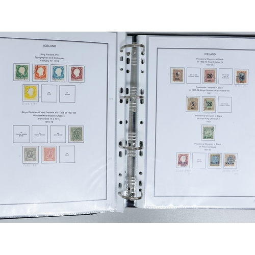 51 - Misc. Lots & Collections ICELAND 1876/1962 mint & used collection on printed pages in binder, with 1... 