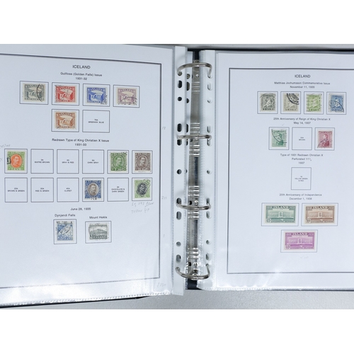 51 - Misc. Lots & Collections ICELAND 1876/1962 mint & used collection on printed pages in binder, with 1... 