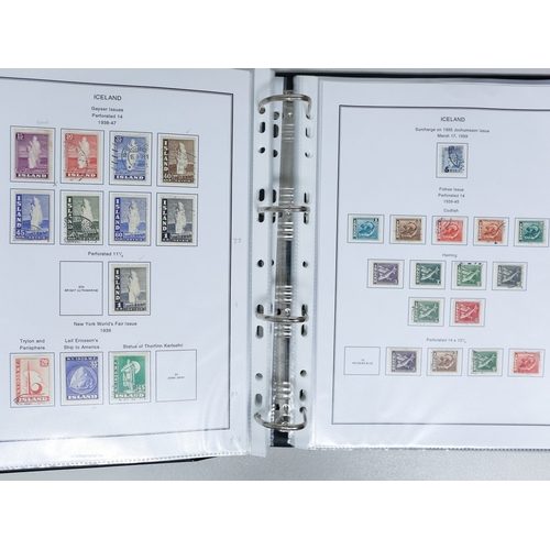 51 - Misc. Lots & Collections ICELAND 1876/1962 mint & used collection on printed pages in binder, with 1... 