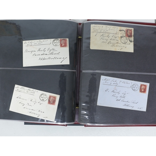 65 - Misc. Lots & Collections GREAT BRITAIN Q.V. coll. of various Penny Reds on cover from 1854 onwards i... 