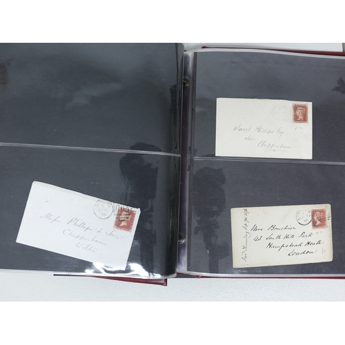65 - Misc. Lots & Collections GREAT BRITAIN Q.V. coll. of various Penny Reds on cover from 1854 onwards i... 
