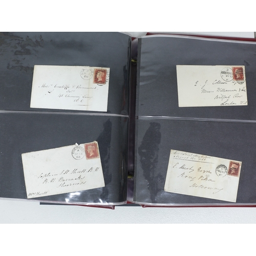 65 - Misc. Lots & Collections GREAT BRITAIN Q.V. coll. of various Penny Reds on cover from 1854 onwards i... 