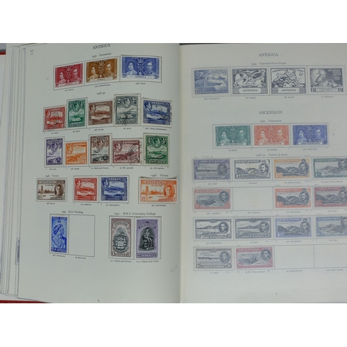 9 - Misc. Lots & Collections COMMONWEALTH K.G.VI. Commem. & Defin. mint & used coll. in a Crown album ST... 