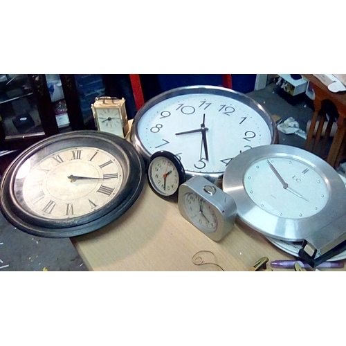 152 - Collection of Six Clocks including London, Carrage Vintage look etc
