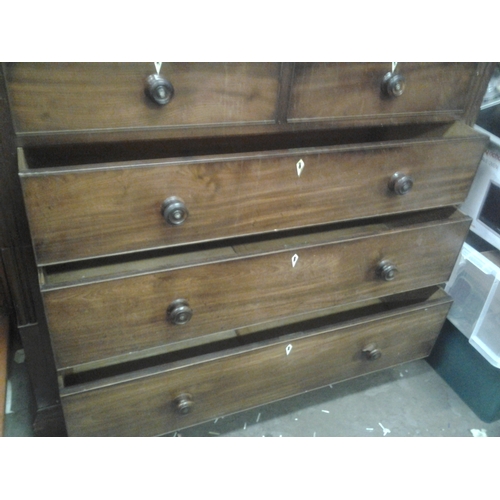 173 - ABSOLUTELY STUNNING SCOTTISH CHEST  A THREE OVER TWO OVER THREE SLIM DRAWERS (comes in two pieces)