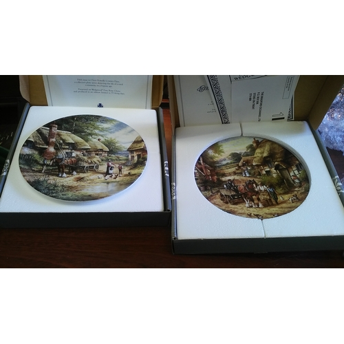 294 - 2 wedgewood boxed collectors plates country days