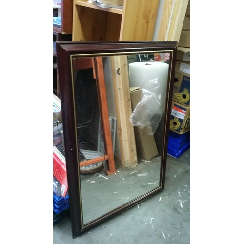 318 - lg mahogany framed mirror