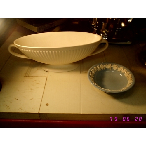 82 - Two Pcs Of Wedgwood including Estoria Bowl and Vase has repair to handle