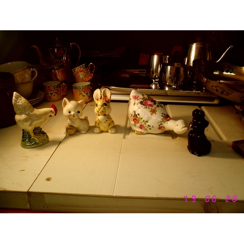 136 - Collection of Ceramic Animals inc Two Signed Chicken & Duck