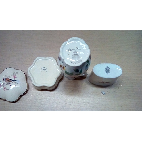 257 - Nice Collection of 3 pcs of porcelain inc R/Worcester, Vintage James Kent & Pallisy trinket box