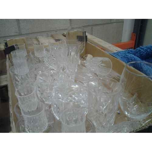 317 - Large Box of Crystal Glasses