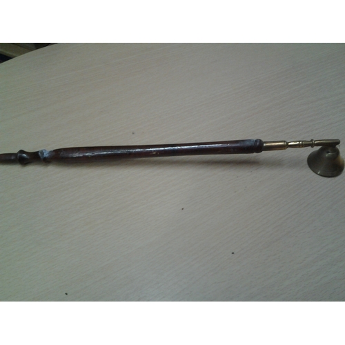 15 - Nice Wooden and Brass Candle Snuff