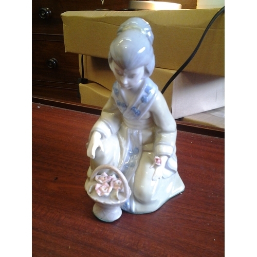 481 - Lovely oriental kneeling lady figure