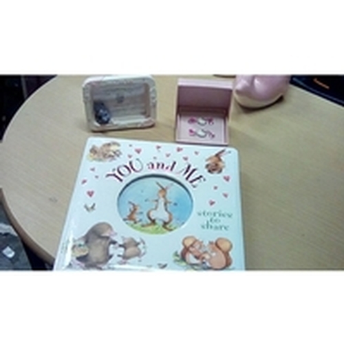 482 - Nice Girls Collection Boxed Hello Kitty Earing set, Me to you Frame and You and me Story Book  BARGA... 