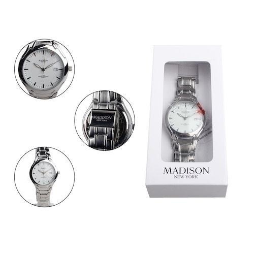 36 - FANTASTIC NEW BOXED MADISON OF NEW YORK ANALOGUE QUARTZ WATCH