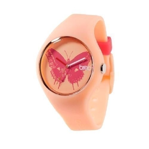 38 - LOVELY NEW BREO PINK BUTTERFLY CLASSIC GRAFIK  LADIES WATCH