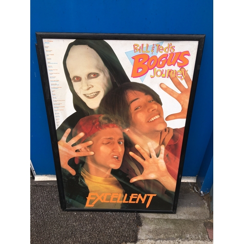 46 - FANTASTIC FRAMED ORIGINAL 1990s BILL AND TED'S BOGUS JOURNEY  PRINT 36''X 24''