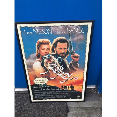 48 - FANTASTIC FRAMED ORIGINAL 1990s ROB ROY FEATURING LIAM NEESON AND JESSICA LANG PRINT 36''X 24''