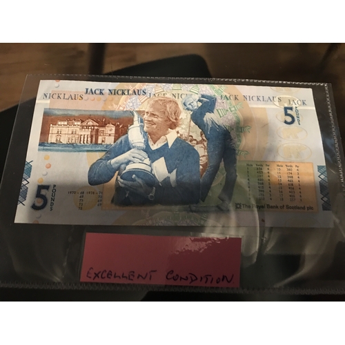 11 - JACK NICKLAUS £5 BANK OF SCOTLAND