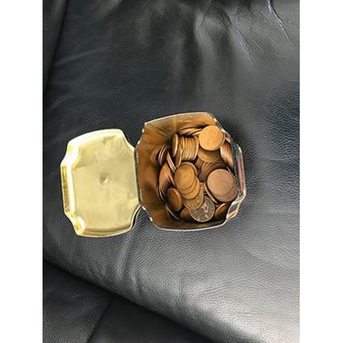 250 - CRACKING TIN OF PENNIES