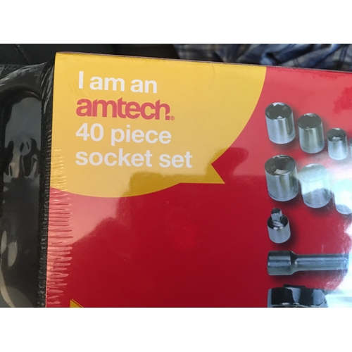 9 - CRACKING NEW SEALED AMTECH 40PCE SOCKET SET