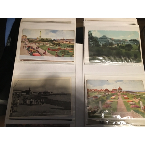 19 - PHOTO ALBUM OF VINTAGE POSTCARDS B&W & COLOUR