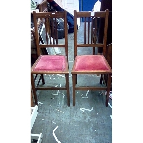 314 - pair of edwardian hand chairs  390/28/1