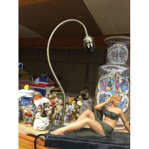 333 - LOVELY ART DECO LADY FIGURE STYLE LAMP