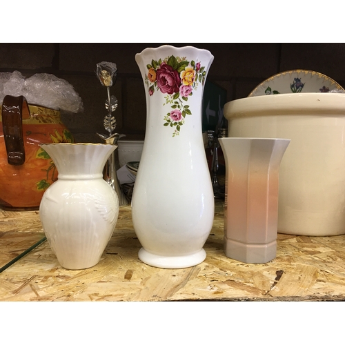 349 - NICE COLLECTION OF THREE VASES 2 STAMPED