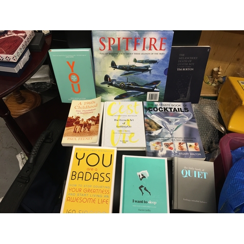 353 - GOOD SELECTION OF BOOKS INCLUDING NEW BOXED SPITFIRE BOOK & LOTS MORE