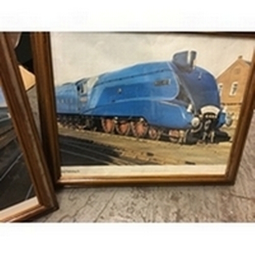 160 - LARGE FRAMED MALLARD TRAIN PRINT   156