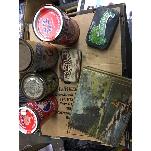 108 - LOT OF COLLECTABLE VINTAGE TINS