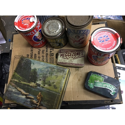 108 - LOT OF COLLECTABLE VINTAGE TINS