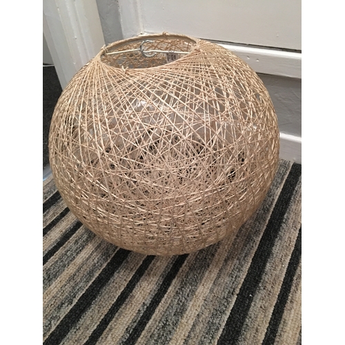 147 - NEW LARGE ROUND WICKER LAMP SHADE