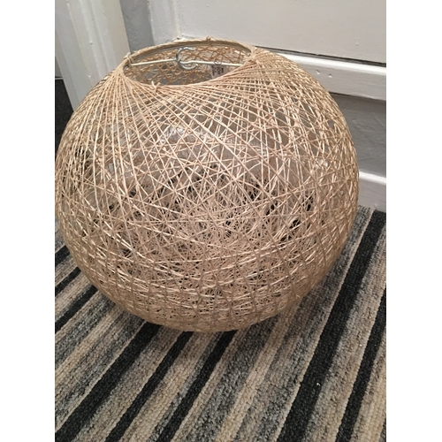 147 - NEW LARGE ROUND WICKER LAMP SHADE