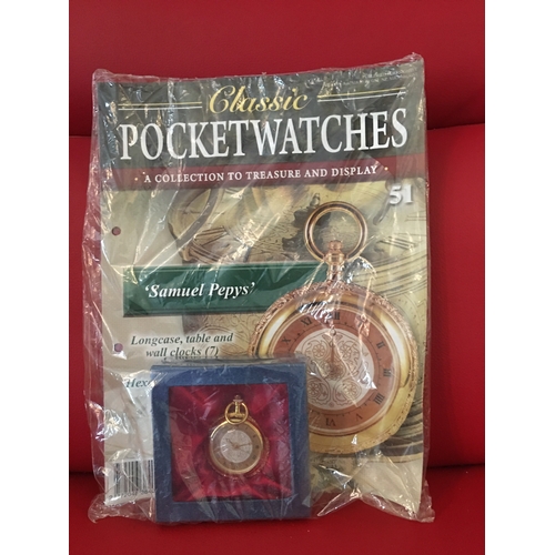 298 - FANTASTIC CLASSIC POCKET WATCHES COLLECTION WITH SEALED MAGAZINE AND BOXED WATCH ISSUE 51 '' SAMUEL ... 