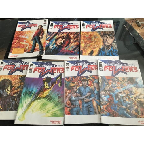 398 - SET OF 1 TO 7 AMERICAS GOT POWERS 2012 COMICS