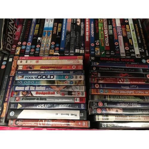 63 - BOX OF DVDS