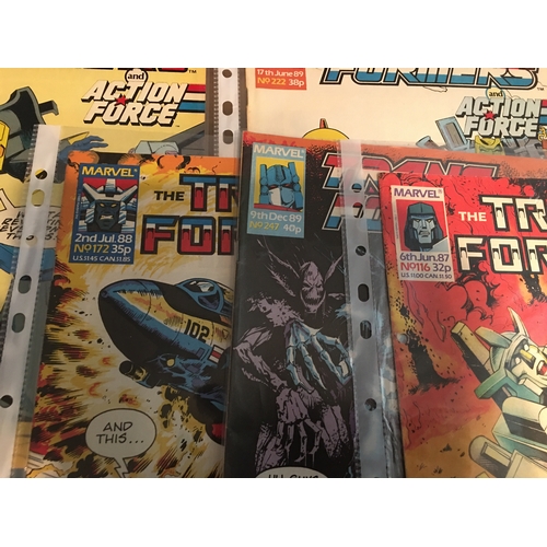 7 - 9 VINTAGE TRANSFORMERS COMICS ALL IN COVERS AND VERY GOOD CONDITION