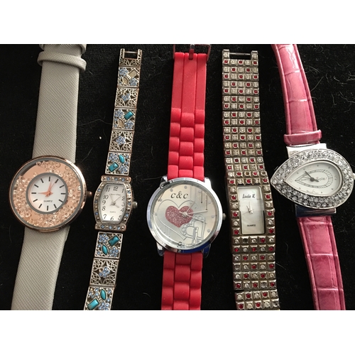 16 - NICE COLLECTION OF FIVE LADIES WATCHES